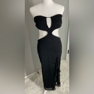 Elegant Black Cutout Dress